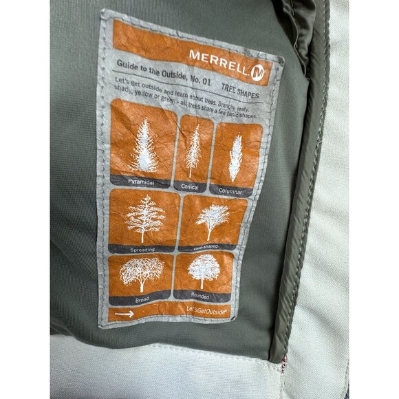 Merrell Womens Opti Shell Jacket Size Medium Kaki Brown Waterproof Fleece Lined - Picture 14 of 16